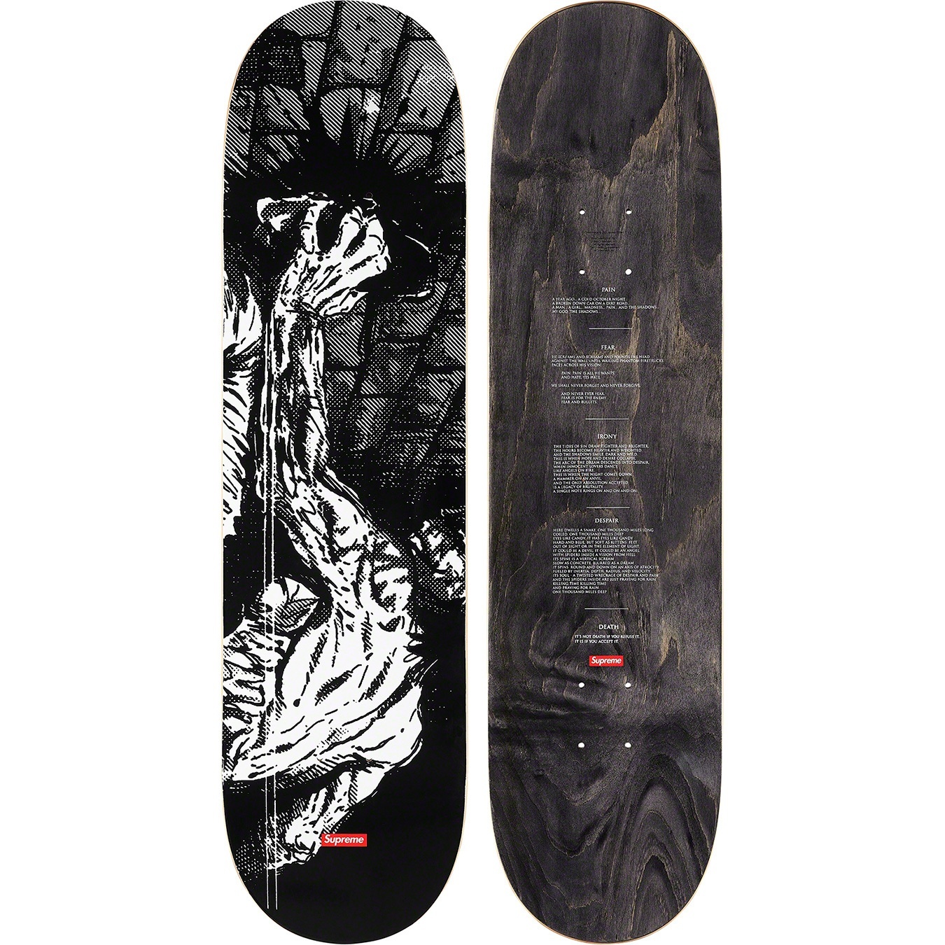 Supreme/The Crow Skateboard view 2